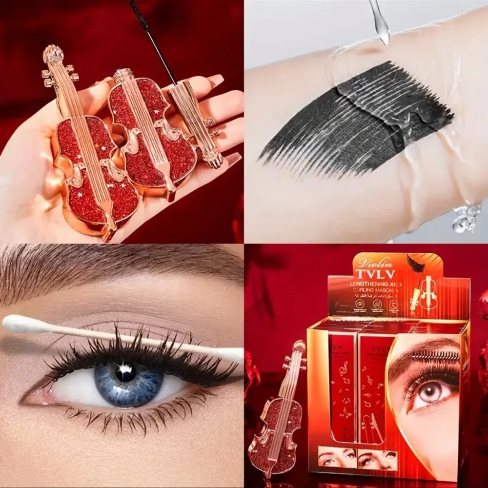 Mascara, Waterproof Black Mascara, NEW, Black, Beautiful Violin Design